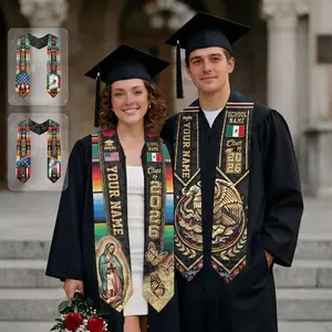 Custom Mexican Graduation Sash, Mexican American Flag Graduation Sash 2026, Guadalupe Stole, Mexico Graduation Stole 2026, Hispanic Sash