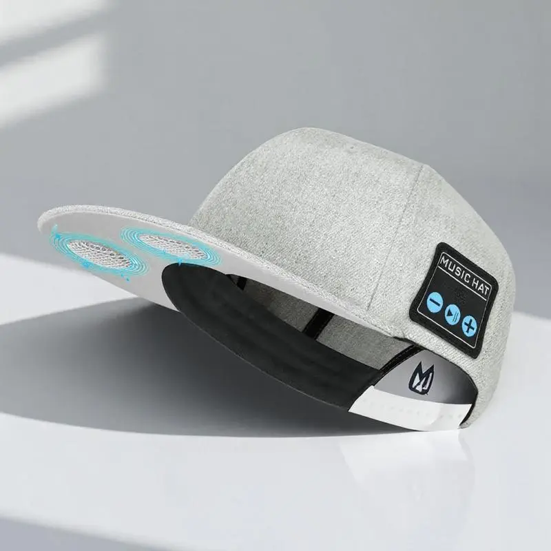 Wireless Bluetooth-compatible Sports Headphones Hat, Outdoor Running Cycling Multi-Functional Adjustable Sweatproof Detachable Washable Sun Protection Cap