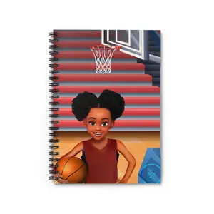 Hoop Hero Notebook - Basketball Girl Afro Puffs