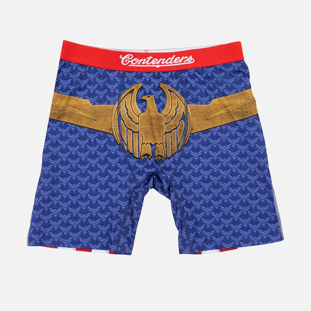 Contenders Clothing Men's Homelander Print Fitted Boxer Briefs, Breathable Polyester Menswear with High Stretch, Jacquard Band & Ride ControlTM No Ride-Ups, Spandex, Soft Stretch Briefs, Polyester Blend