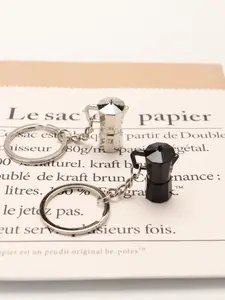 1PCS Zinc alloy coffee stirrer keychain, perfect for gifts, holidays, or everyday use