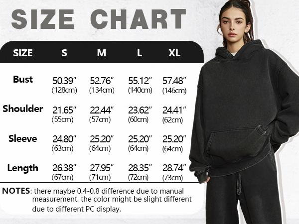 ARSSM Unisex Oversized Acid Wash Hoodie – Plush Heavyweight Cotton Pullover for Couples, Stylish Streetwear & Casual College Outfits