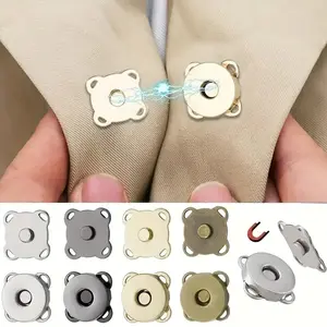 Strong Magnetic Plum Button Set of 5, Invisible Buckle for Bags and Coats, Hand Sewn Clothing Accessories, Bag Closure
