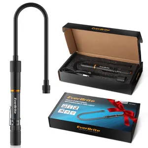 #JumpstartSale EverBrite Multi-Functional Rechargeable Work Light, Flexible LED Flashlight with 3 Light Modes (White, Red, UV), Telescoping Magnetic Pickup Tool, Christmas Birthday Gifts for Men, Dad, Husband