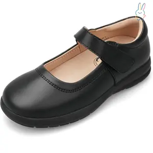 ERT-Girls School Shoes Black Mary Jane Flats Uniform Dress Shoes for Little/Big Kids