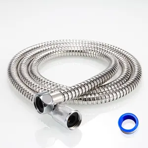 Shower Hose 60 Inches Stainless Steel Handheld Shower  Hose Replacement with Brass Nut Long Fexible Shower Hose Extension