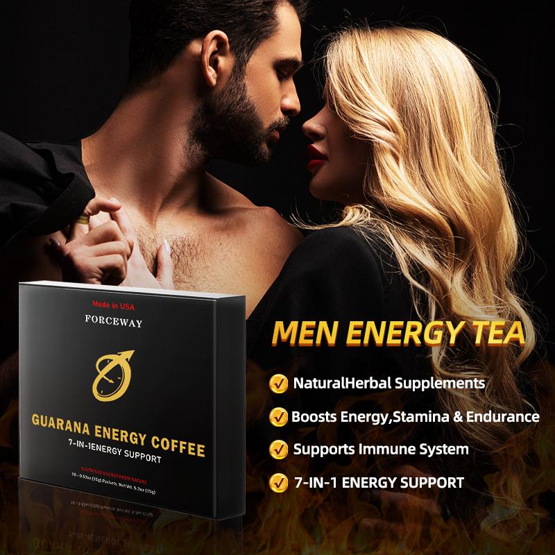Guarana Energy Coffee, containing 3 packs of vitamin B3, Polygonatum sibiricum extract, Mulberry extract, Ginseng extract, etc