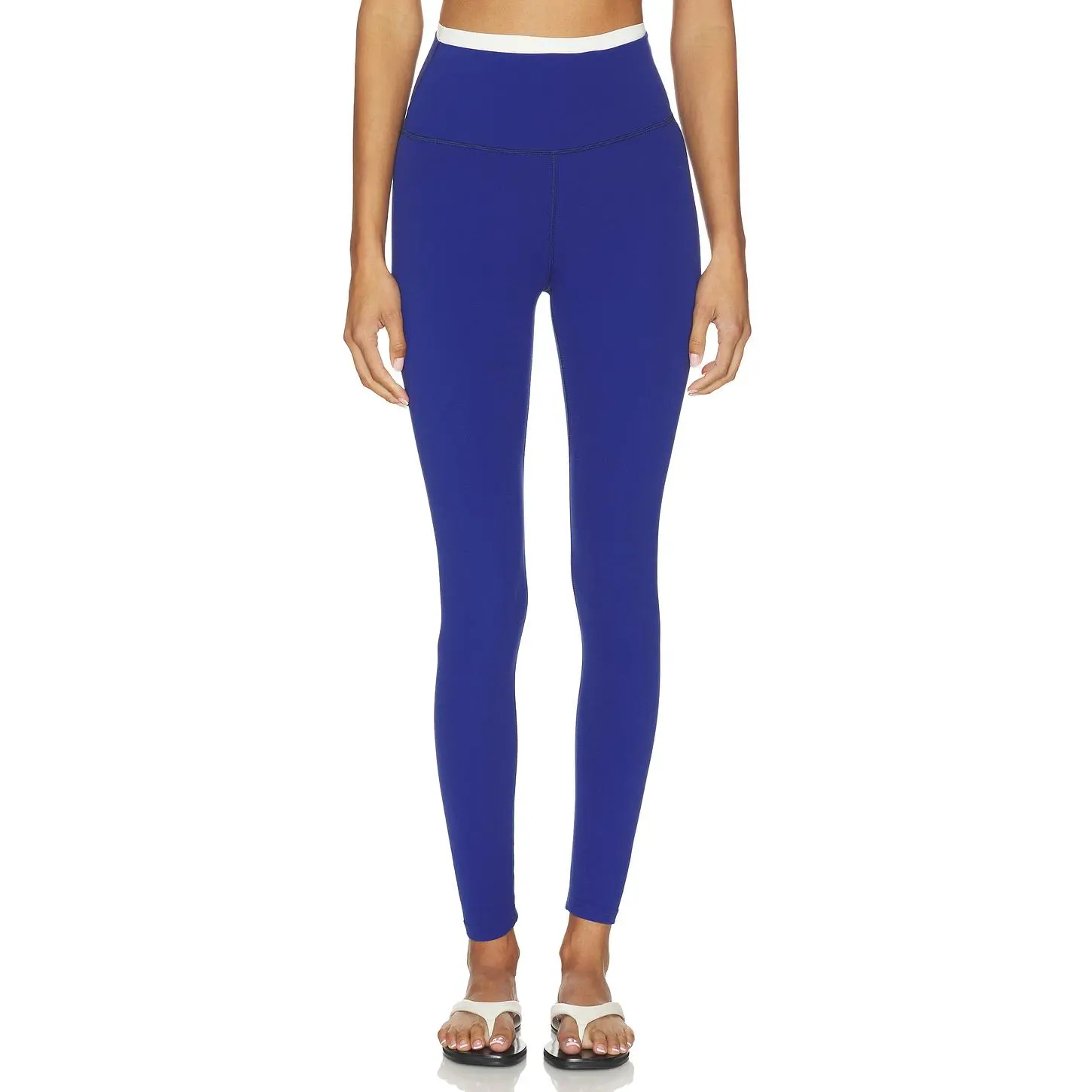 Splits59 Dual High Waist Airweight 7/8 Legging in Cobalt & White