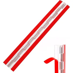 Self-Adhesive Acrylic Hinge Plastic Clear Continuous Piano Hinges 12 inch Folding Hinge Tools for Aquarium Lid Cabinet Box DIY Display 300x45 mm