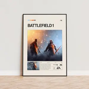 Battlefield 1 Poster, Video Game Poster, Minimalist Game Print, Gaming Room Poster, Gamer Gift, Gaming Print Poster, Gaming Wall Art