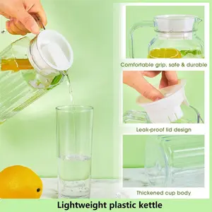 1pc 67OZ Pitcher With Lid - Airtight Beverage Pitcher, Beverage Serveware And Storage Container For Hot Liquids Or Cold Drinks. Fridge Pitcher, Juice Container, Water Jug, Iced Tea Pitcher Or Milk Pitcher