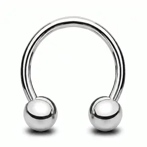 Horseshoe Septum Ring Circular Barbell 316L Surgical Steel 18G 16G 14G