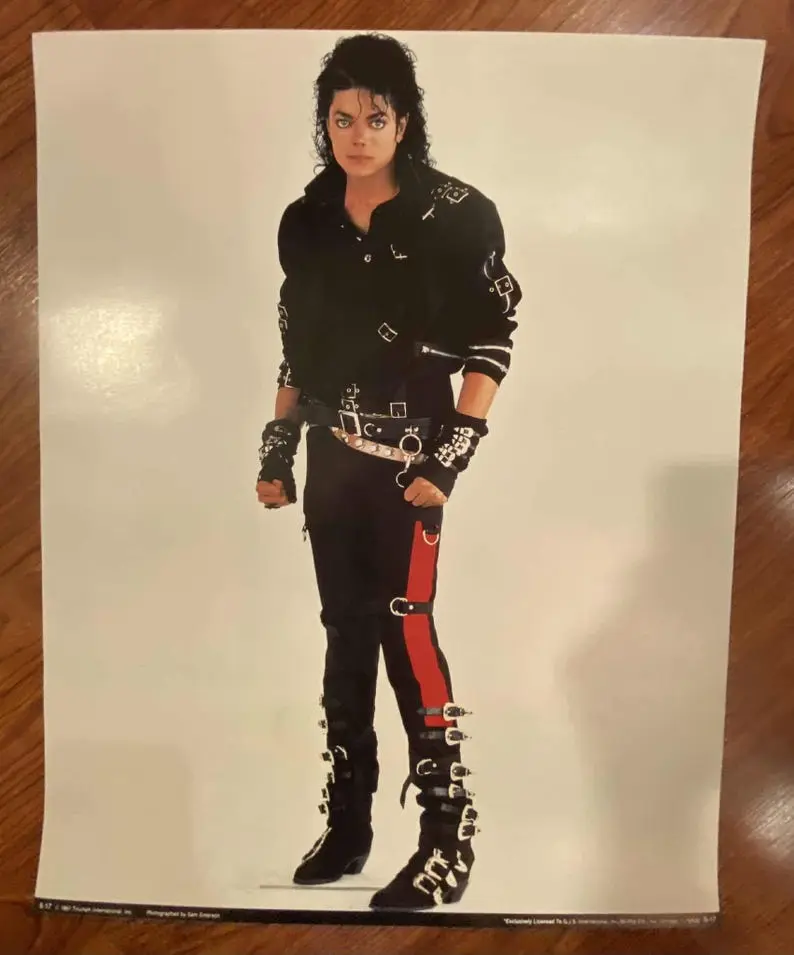 Vintage & Original 1987 Michael Jackson BAD Poster Unused Stock