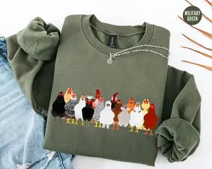 Chicken Sweatshirt, Mother's Day Chicken Sweatshirt, Women's Chicken Hoodie, Love Chickens, Animal Sweatshirt, Funny Farmer Farm Hoodie