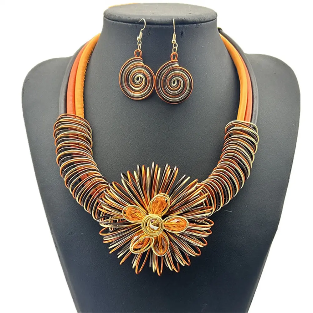 Orange (necklace earrings)