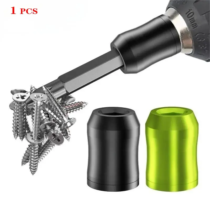Strong magnetic screw ring, 1/4 inch/6.35mm universal magnetic screw ring drill bit, used for hexagonal screwdriver and power drill bit screw ring power supply position Magnetic Screwdriver Tools Screwdriver Bit Clip Screwdriver Components