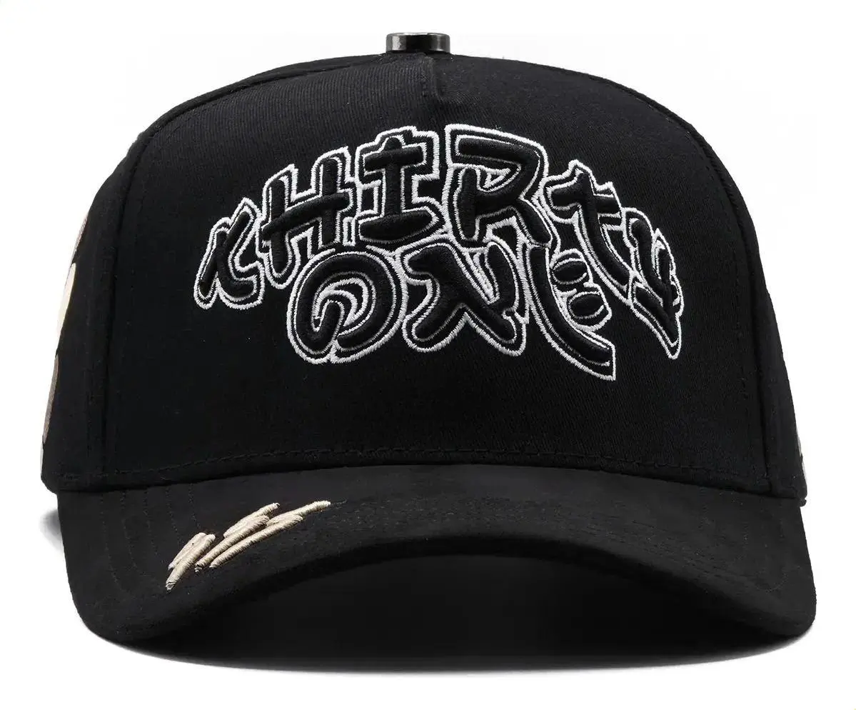 Curved Adjustable Printed Black Cap, 31 Hats Thirty One Murakami