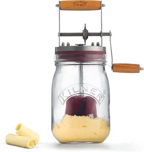 Kilner Vintage Glass Butter Churn; Delicious Homemade Butter in as Little as Ten Minutes; Large 34-Fluid Ounce Capacity Butter Churner, 1 EA