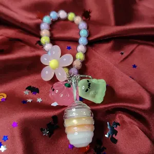 Candy Corn Lipgloss Keychain