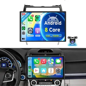 13''8 Core 6+128G Car Stereo for 【Toyota Camry 2012-2014】 with CarPlay Android Auto 1920*1200P 2K QLED Touch Screen, Car Radio with Bluetooth 5.4 GPS WiFi EQ DSP AHD Rear Camera Split Screen
