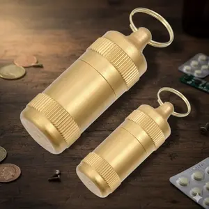 Mini Portable Multi-Use Storage Bottle with Dedicated Mini Spoon. Perfect for discreetly storing personal items. Secure, convenient travel, home & daily essential organization tool. Compact, hidden stash solution. Organiser