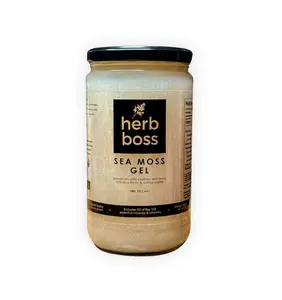 Herb Boss Organic Wild-Crafted Sea Moss Gel | Hand-Harvested from St. Lucia | 24 fl oz, 24 Servings Holistic Health Supplement