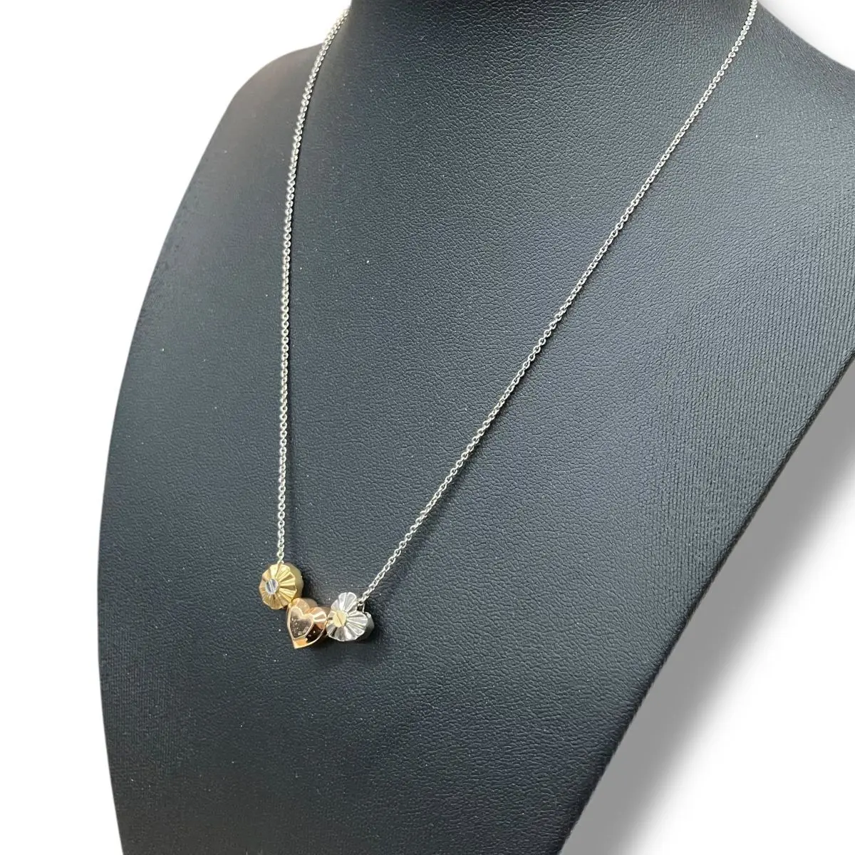 Pre-owned COACH Heart Necklace, Silver, 40.5cm Long