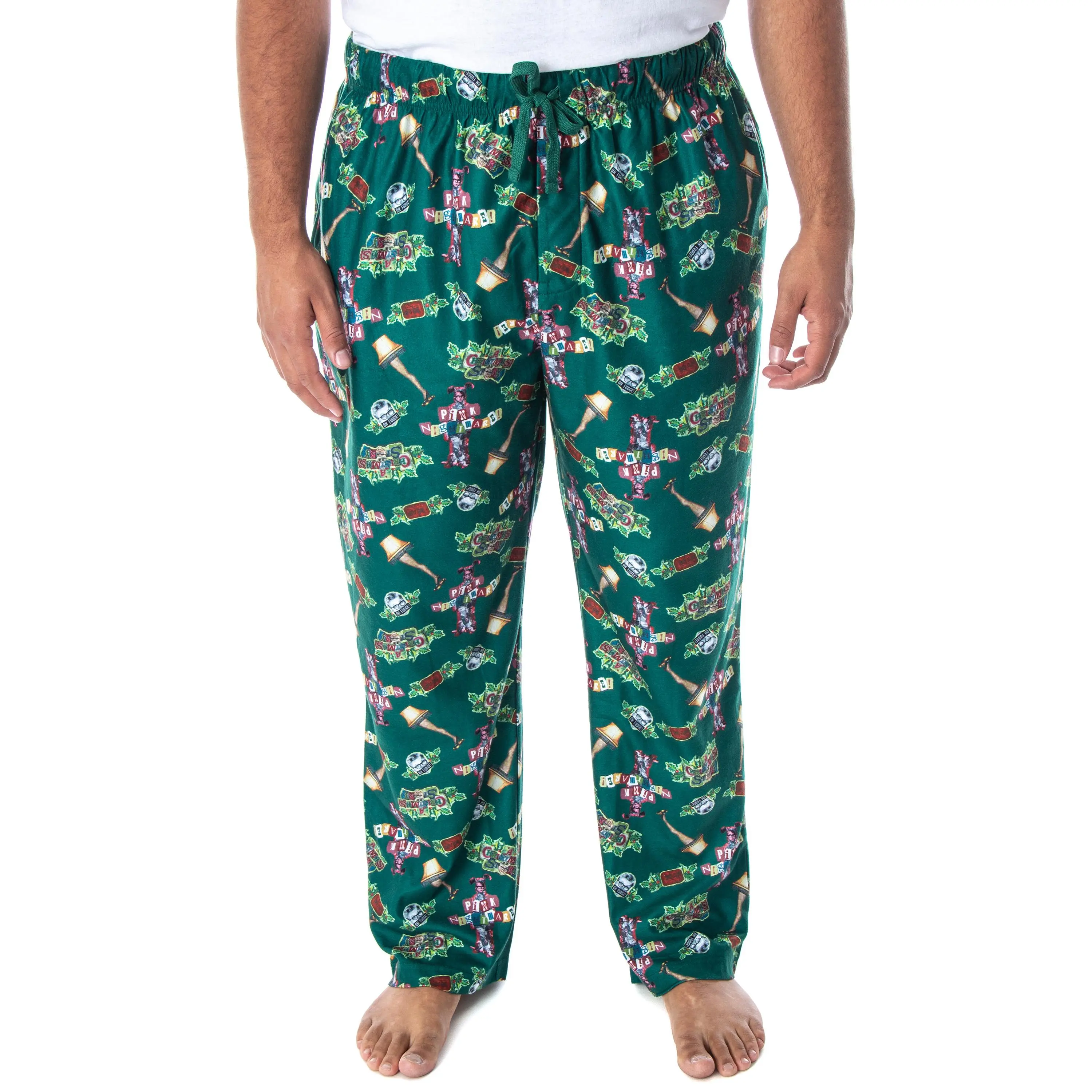 A Christmas Story Men's Movie Inspired Allover Print Design Lounge Sleep Pajama Pants