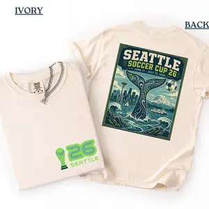 Comfort colors Seattle Soccer Cup 26 Host City T-Shirt, Retro Seattle Game Day Fan Tee, Washington Sports Gift