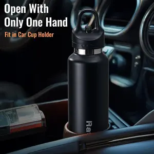 21oz Insulated Stainless Steel Water Bottle with One-Touch Open Lid – Leakproof, Keeps Drinks Hot & Cold, Travel Sports Bottle for Gym, Car & Outdoor Use