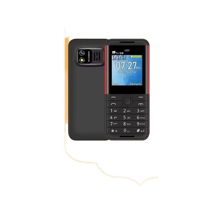 1.33" Mini Carry Triple SIM Keypad Cellphone - Portable Straight-Bar Durable Non-Smart Phone with Multilang Support, Ideal Companion for Foreign Language Use