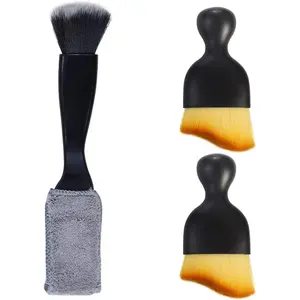3 PCS Car Interior Detail Dust Brush,Soft Car Interior Detailing Kit Tools,Dash Duster Brush for Auto,Truck,SUV,RV Interior Cleaning