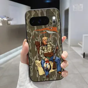 Rounded Edge Phone Case for Google Pixel 10 9 8 7 Pro A XL Hunter's Quiet Moment Pattern Anti-Scratch Shockproof TPU Bumper Drop-proof Cover Cellphone Protective