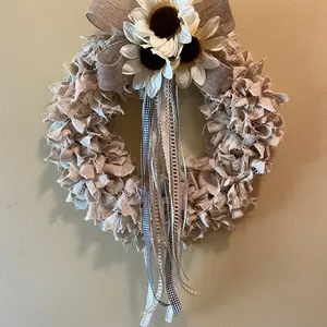 Sunflower rag wreath