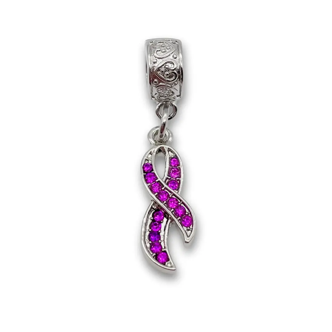 "Purple Awareness Ribbon" Clip-on Charm