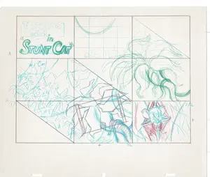 Tom & Jerry Kids Storyboard Hand-drawn Animation Hanna Barbera Babet 1992 S1-001