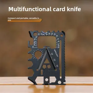 Outdoor Multifunctional 18-in-1 EDC Bottle Opener, Can Opener, Screwdriver, Small Wrench Tool Wallet Card Knife Pro Off-Road Electric Mountain Bike