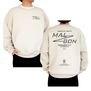 Malbon Golf Arrow Logo Wherever Golf Takes You Oversized Sweatshirt - Premium Minimal Brand Crewneck