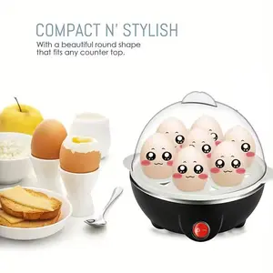 6-in-1 Electric Egg Cooker - Compact N' Stylish Multifunctional Automatic Electric Egg Cooker with Double Layer Design for Breakfast Chicken Incubator Appliances