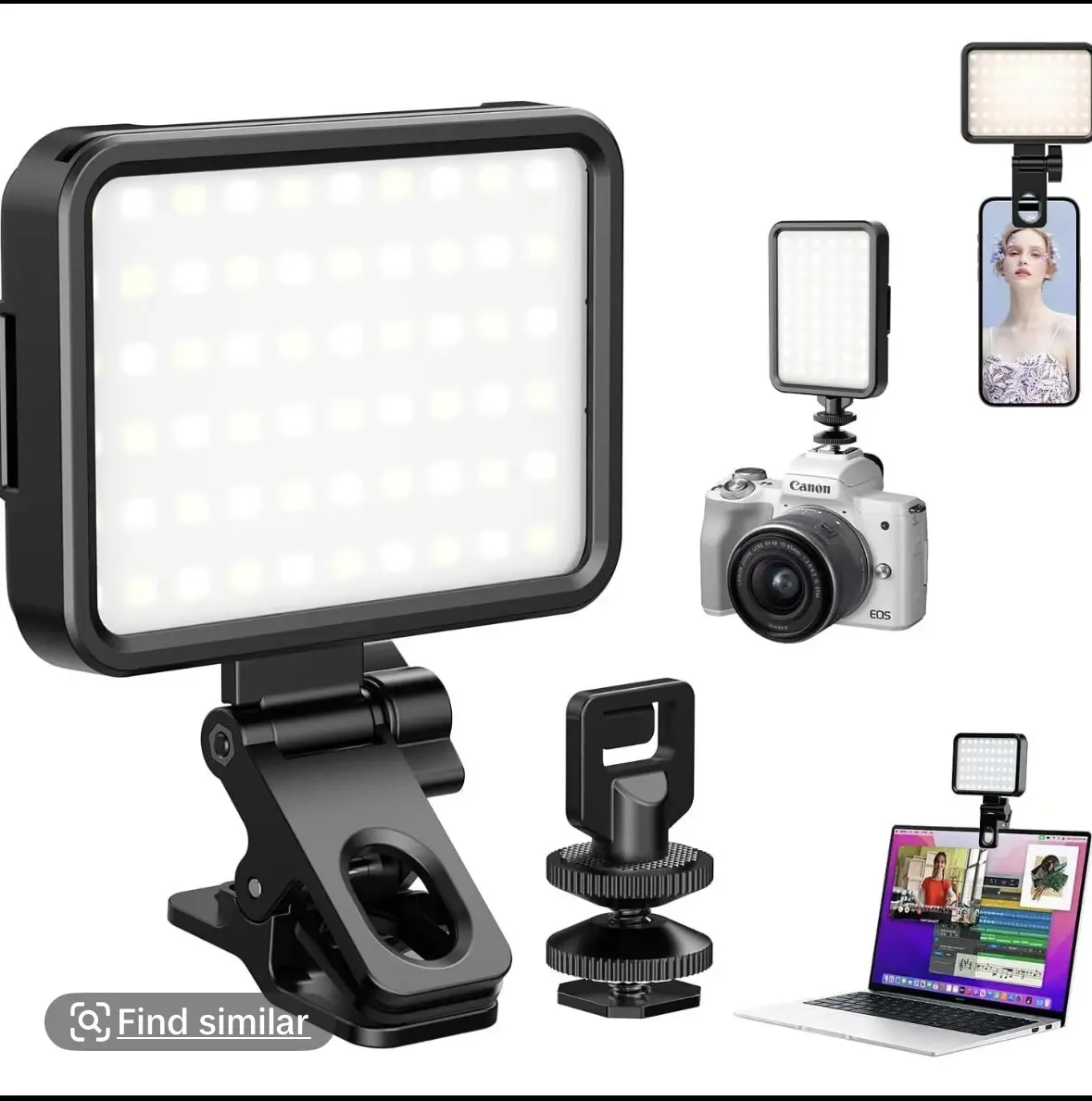 Selfie Light - Rechargeable Selfie Light with Three Light Modes for IPad, Laptop, Makeup, TikTok, and Live Streams