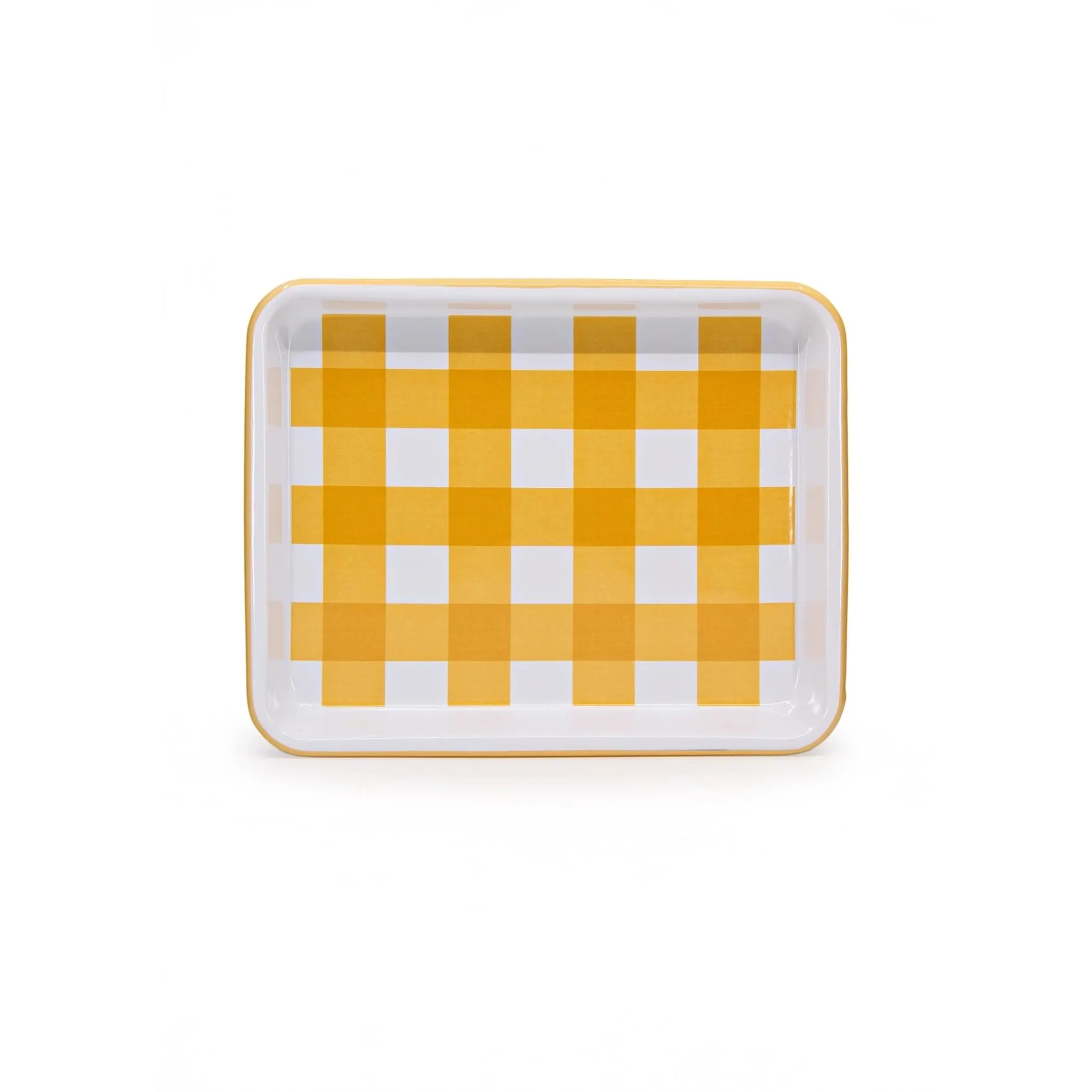 Max Humphrey x CCH Gingham Small Rectangle Tray - Yellow