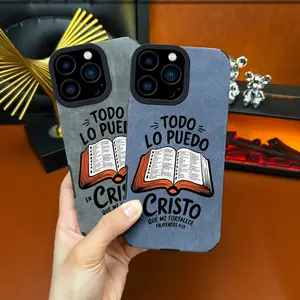 Philippians 4:13 Leather Phone Case for iPhone 17 Air 16 15 14 13 12 11 Pro Max Plus X XS Max, with a comfortable leather feel and suitable for autumn and winter anti fall, shockproof and anti slip protective cover-ZQ66