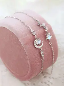 I'll Always Be Your Star.” Moonstone Crescent & Star Bracelet | Meaningful Gift for Your Best Friend | Unique & Fresh