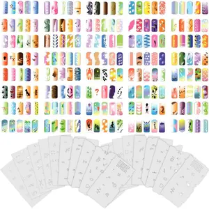 Airbrush Nail Stencils - Nail Art Stencils Set #9: 300 Unique Designs from 20 Individual Templates