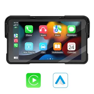 Venbes 5 Inch Motorcycle Navigation System with Touchscreen GPS Navigation, Apple Carplay & Android Auto, Portable Screen, Fast Release Design, Bluetooth-compatible 5.0, Ip67 Waterproof