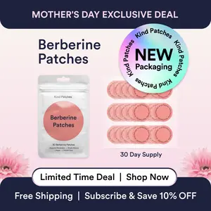 Kind Patches: 30 Berberine Patches, Steady Release, Vegan, 1 Month Pack Kind Patches: 30 Berberine Patches, Steady Release, Vegan, 1 Month Pack