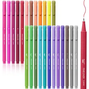- Fineliner s Colored, 24 Pack,  Triangular Colorful , 0.4mm Fine Liner s