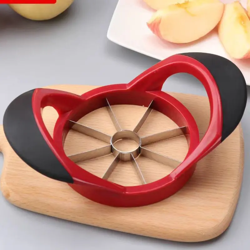 Large Apple Slicer and Corer, Stainless Steel Sharp Blade with Ergonomic Non-Slip Plastic Handle, Kitchen Fruit Cutter Easy to Clean, Durable Fruit Tool, Fruit Vegetable Slicer, Kitchen Fruit Utensil