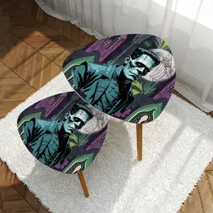 Retro Goth Frankenstein Horror Purple Green Mid Century Modern Nesting Tables