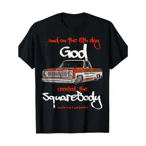 Men's 220g Premium Cotton T-Shirt, Classic Squarebody Truck Design, for Casual Wear & Gifting